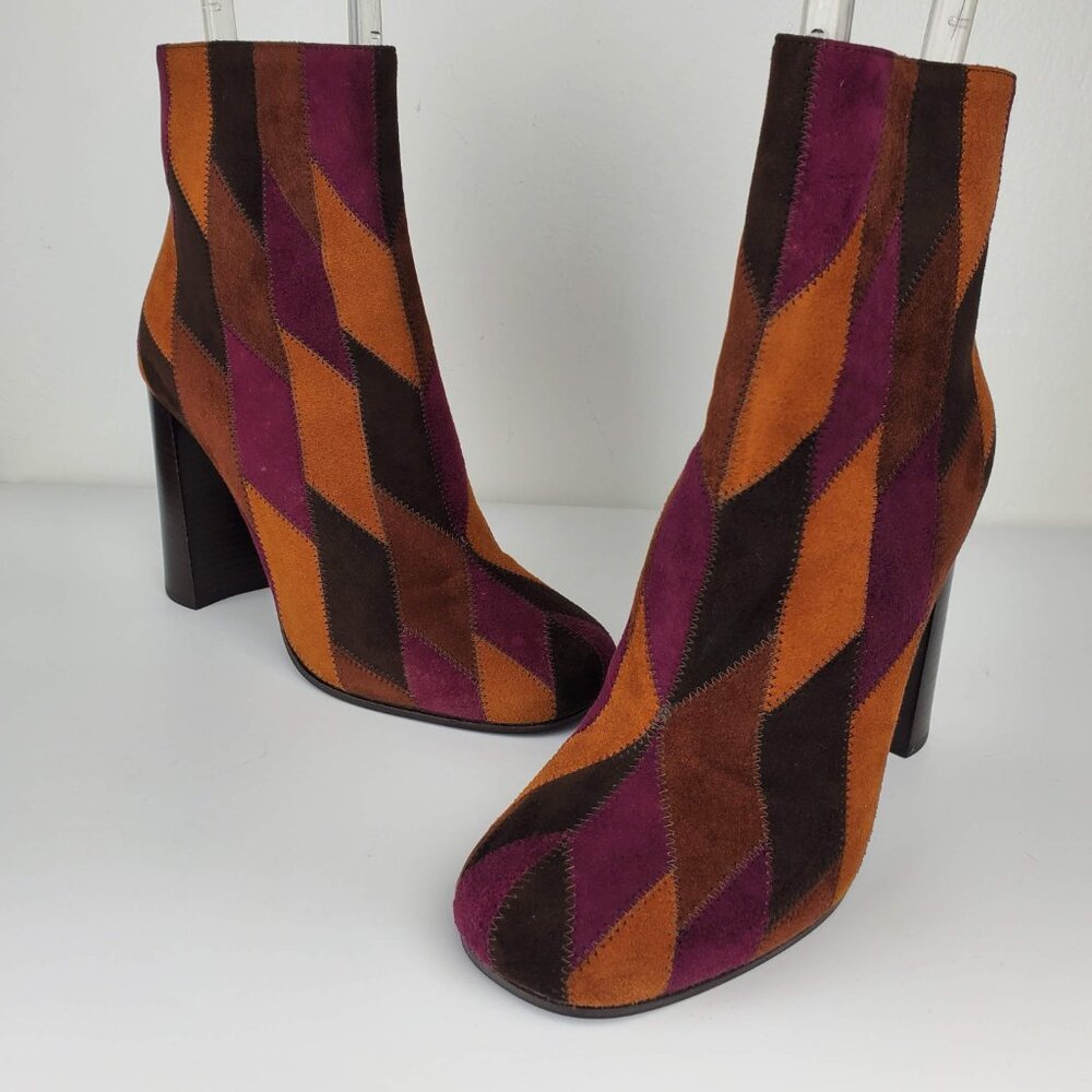 Prada Multicolor Geometric Ankle Boots